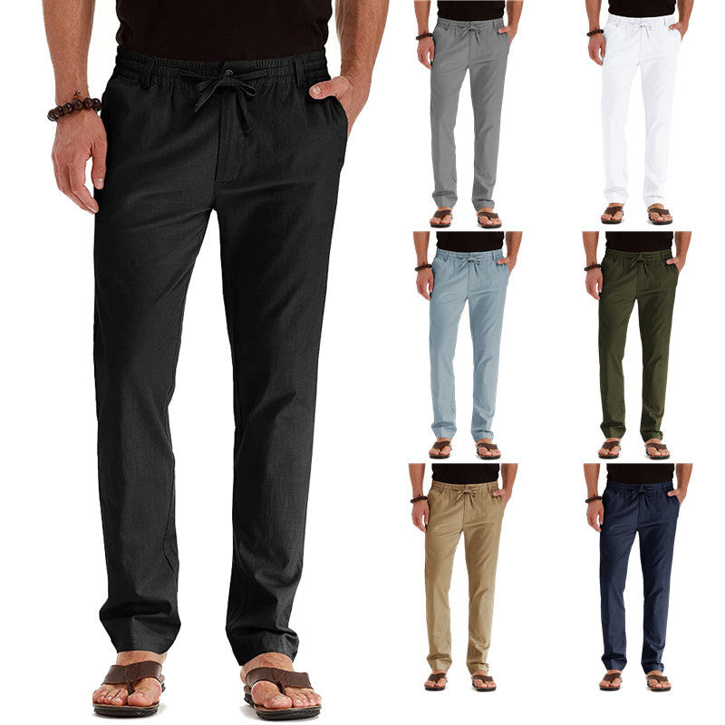 Men's Trousers Loose Oversized Track Pants Spring Summer Pants Mens Stretch Casual Slim Fit Elastic Waist Business Classic Trousers Male Black Gray