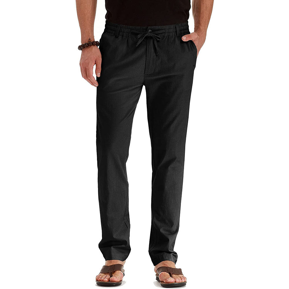 Men's Trousers Loose Oversized Track Pants Spring Summer Pants Mens Stretch Casual Slim Fit Elastic Waist Business Classic Trousers Male Black Gray